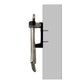 Mellow Monkey nickel silver anchor door knocker shown in profile mounted on a grey door surface.