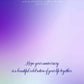 Mellow Monkey anniversary card with floral top border, purple gradient background, and KJV Scripture verse.