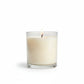 Mellow Monkey Apple Cider scented Pet House candle in a clear glass jar with a lit wick on a white background