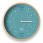 Mellow Monkey Arctic Turquoise Wooden Tide Clock with beech frame, white hands, and mineral glass face. Displays hours until high and low tide.