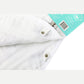 Mellow Monkey Massachusetts baby burp cloth and bib combo in white bamboo rayon and cotton muslin with metal snaps