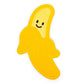 Mellow Monkey yellow banana-shaped silicone lick mat with a smiley face, textured surface for treats.