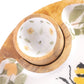 Mellow Monkey 12-in wooden serving tray with integrated ceramic bowl, featuring a watercolor bee and floral design.