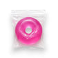 Mellow Monkey FEELZiES Jelly Donut Squishy in berry jam pink, a soft wearable sensory fidget toy in plastic packaging