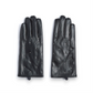Mellow Monkey black vegan leather decorative gloves with silver stud detailing, handcrafted for home decor.