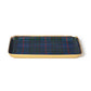 Mellow Monkey rectangular metal tray featuring a classic blue and green Black Watch tartan plaid pattern
