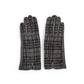 Mellow Monkey Blair gray plaid winter gloves with microsuede palms and touchscreen compatible fingertips