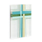 Mellow Monkey Blessed Together Tile Acrylic Wall Art, 5x7-in, featuring a cross design with teal, green, and tan stripes on a white textured background.