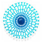 Mellow Monkey handmade fused glass coral bowl in vibrant electric blue with intricate reef-inspired lattice design.
