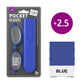 Mellow Monkey blue pocket reading glasses with a matching protective case and included microfibre cloth