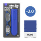 Mellow Monkey blue pocket reading glasses with a matching protective case and microfibre cloth in retail packaging.
