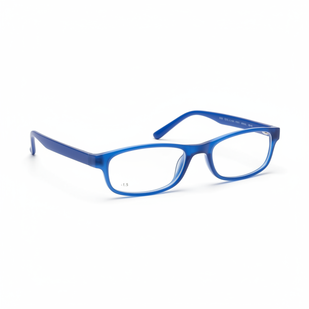 Mellow Monkey blue pocket reading glasses with a compact, lightweight frame design for portable convenience.