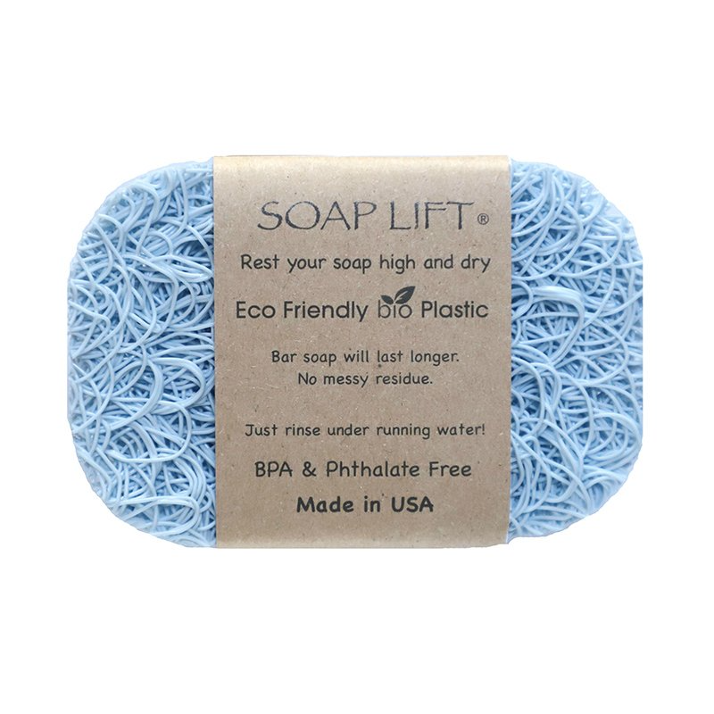 Mellow Monkey blue Soap Lift soap saver made of eco-friendly bioplastic for draining bar soap