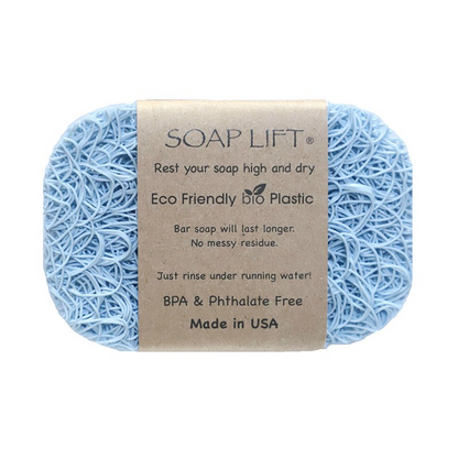 Mellow Monkey blue Soap Lift soap saver made of eco-friendly bioplastic for draining bar soap