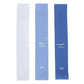 Mellow Monkey Bodico 3pk mini resistance bands in light, medium, and heavy resistance levels. White, light blue, and dark blue bands for fitness.
