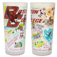 Mellow Monkey set of two 15-ounce Boston College drinking glasses featuring colorful hand-applied collegiate artwork.