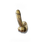 Mellow Monkey 6-inch brass wall hook with an antique gold finish and a unique, irreverent sculptural design.