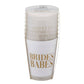 Mellow Monkey Brides Babes pack of 8 white frost flex party cups with gold lettering.