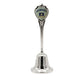 Mellow Monkey Bridgeport Connecticut souvenir bell with a silver-tone finish and a colorful city emblem