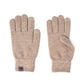 Mellow Monkey Britt's Knits men's beige gloves with textured moss stitch knit and tech-compatible fingertips