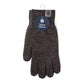 Mellow Monkey Britt's Knits men's brown moss stitch gloves with tech-compatible fingertips and ribbed cuffs