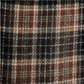 Mellow Monkey Rory classic plaid scarf in brown and black brushed acrylic with a soft textured finish