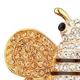 Bumble Bee Fashion Champagne Rhinestone Brooch Pin - Mellow Monkey