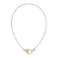 Mellow Monkey 18K gold plated choker with mother of pearl beads and a delicate butterfly clasp with cubic zirconia.