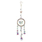 Mellow Monkey butterfly suncatcher with healing stones, crystals, and gold chains for window decor.