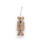 Mellow Monkey candy-shaped mango wood serving board with a matching canape knife tied with rustic jute twine.