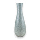 Mellow Monkey 27-inch tall floor vase featuring a slender bottle silhouette with an iridescent capiz shell mosaic.