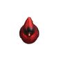Mellow Monkey Northern Cardinal blown glass holiday ornament, 4-1/4-in, red with black face and glitter accents.