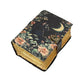 Mellow Monkey Cat and Moon vintage leather spellbook with floral accents and brass clasp. 5x7 inches, 200 pages.