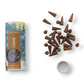Mellow Monkey cedar scented incense cones with a small ceramic holder and decorative storage tube