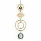Mellow Monkey celestial eye suncatcher with gold-tone metal rings, bronze wire, and sparkling light-catching crystals.