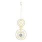 Mellow Monkey celestial sun ornament suncatcher with gold rings, bronze wire, and a hanging crystal prism