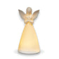 Mellow Monkey white ceramic angel LED Christmas decor holding a glowing star with a warm light effect
