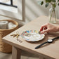 Mellow Monkey ceramic trinket tray with floral border and gold text reading "you're like really pretty".