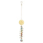 Mellow Monkey Chakras Daydream suncatcher with gold mandala, spiral wire, healing stones, and crystal prism pendant.