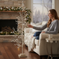 Mellow Monkey 28-inch champagne gold crystal tree with acrylic accents displayed in a cozy living room setting.