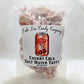 Mellow Monkey Cherry Cola Salt Water Taffy, 6-oz bag featuring a retro soda can design with cherries.
