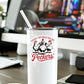 Mellow Monkey waterproof vinyl sticker featuring three chickens and the text Easily Distracted By Peckers on a tumbler