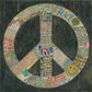 Mellow Monkey Choose Peace gallery wrap wall art featuring a large peace sign filled with inspirational quotes and art.