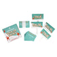 Mellow Monkey Christmas True or False trivia game with question cards and four handheld paddles on white background