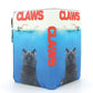 Mellow Monkey Claws parody bifold wallet featuring a cat graphic in blue ocean water, made of durable vinyl.