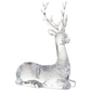 Mellow Monkey clear sculpted acrylic deer figurines in sitting and standing poses for holiday home decor
