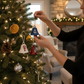 Mellow Monkey 3-pack of steel coastal Christmas ornaments featuring anchor, lobster, and lighthouse designs on a tree