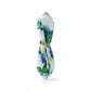 Mellow Monkey cotton dinner napkin featuring blue and green coastal hydrangea floral print with a gold napkin ring