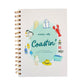 Mellow Monkey Coastin’ watercolor how-to workbook with coastal illustrations like a lobster, lighthouse, and seagull.