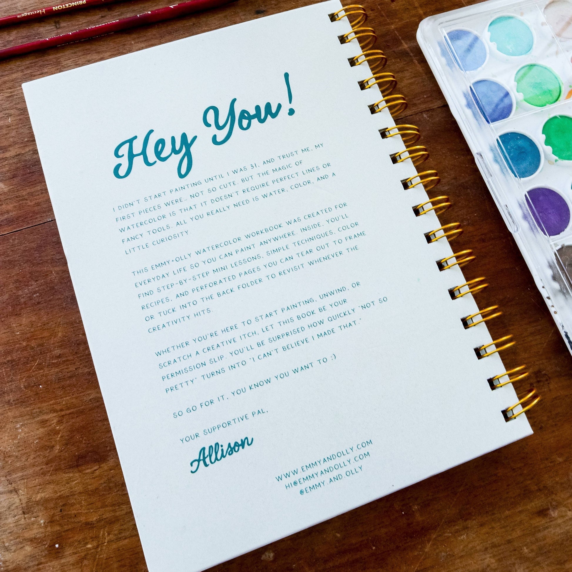 Mellow Monkey Coastin’ watercolor workbook with step-by-step painting lessons and perforated pages.